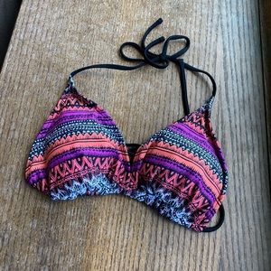 orange & purple bathing suit top!
